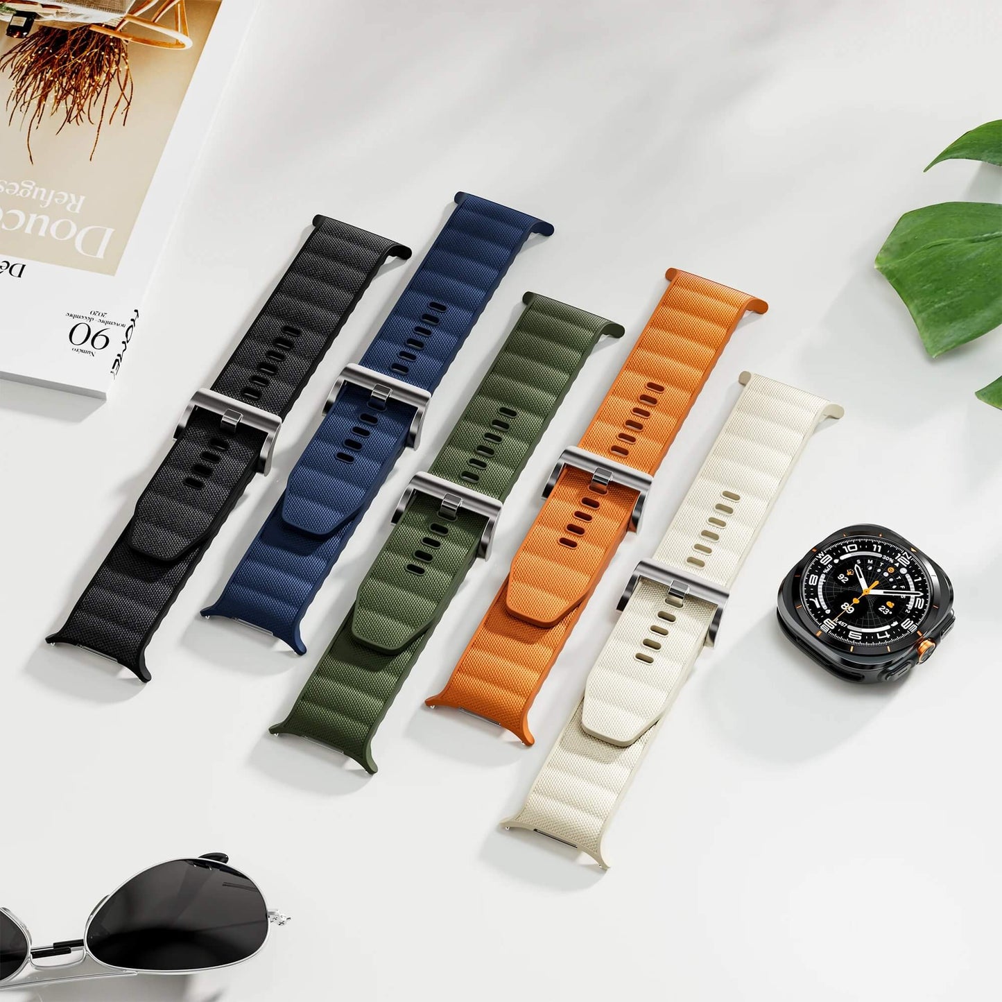 Premium Silicone Nylon Band For Samsung Galaxy Watch Ultra