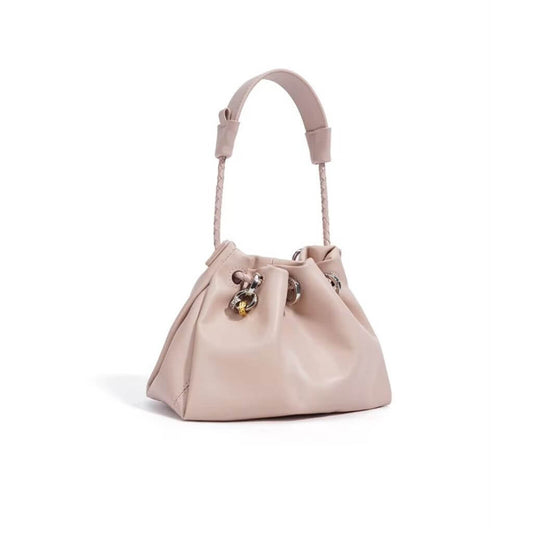 Premium Soft Leather Shoulder Bag with Braided Handle - Pejayz