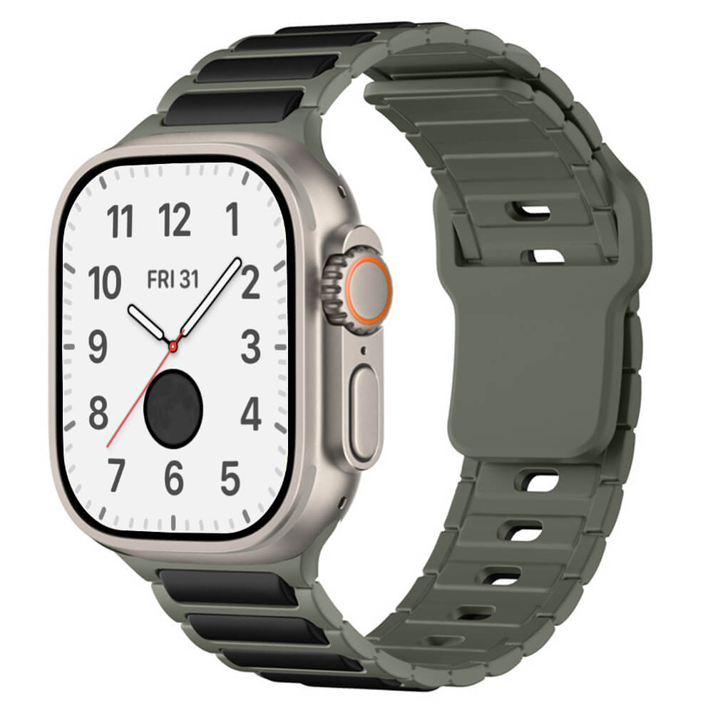 Premium Stripes Sporty Silicone Band For Apple Watch Ultra