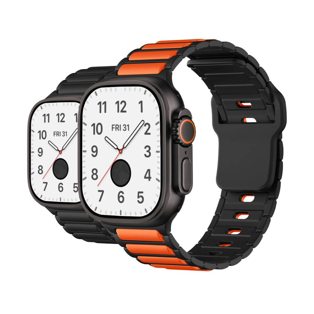 Premium Stripes Sporty Silicone Band For Apple Watch Ultra