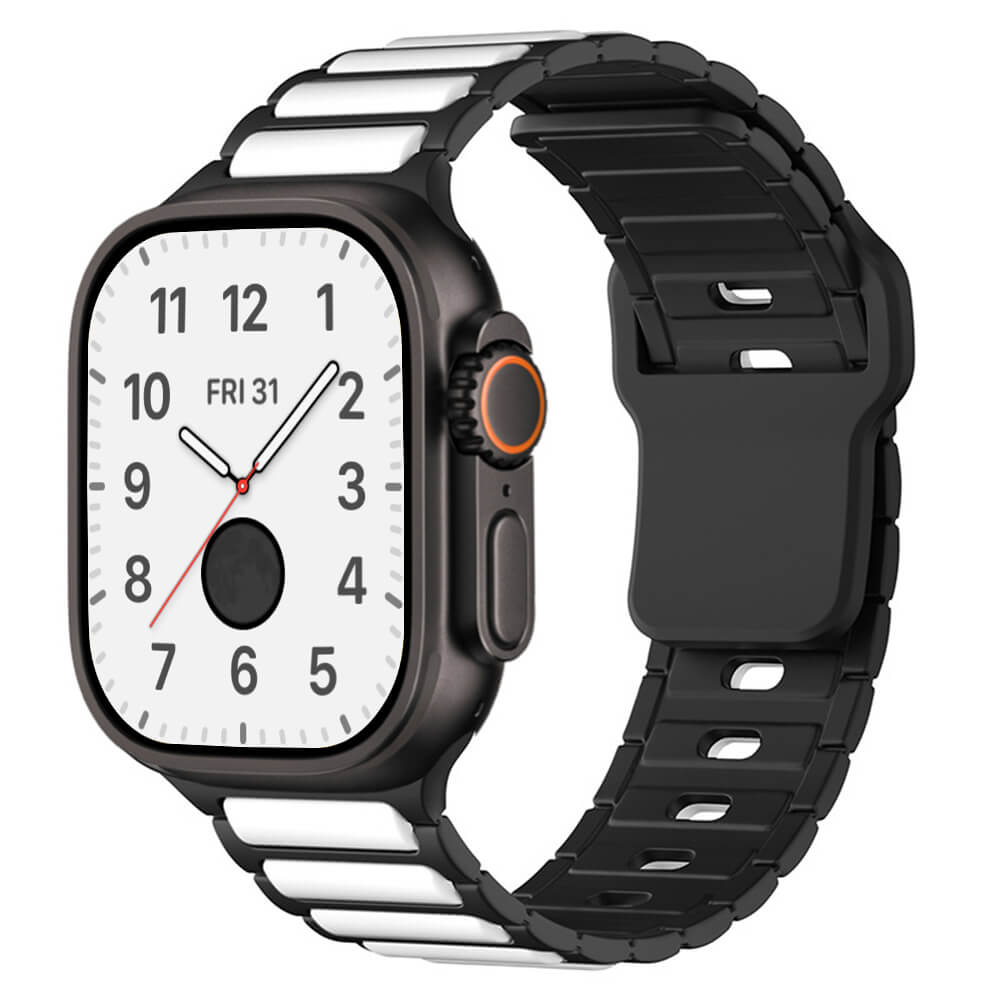 Premium Stripes Sporty Silicone Band For Apple Watch Ultra