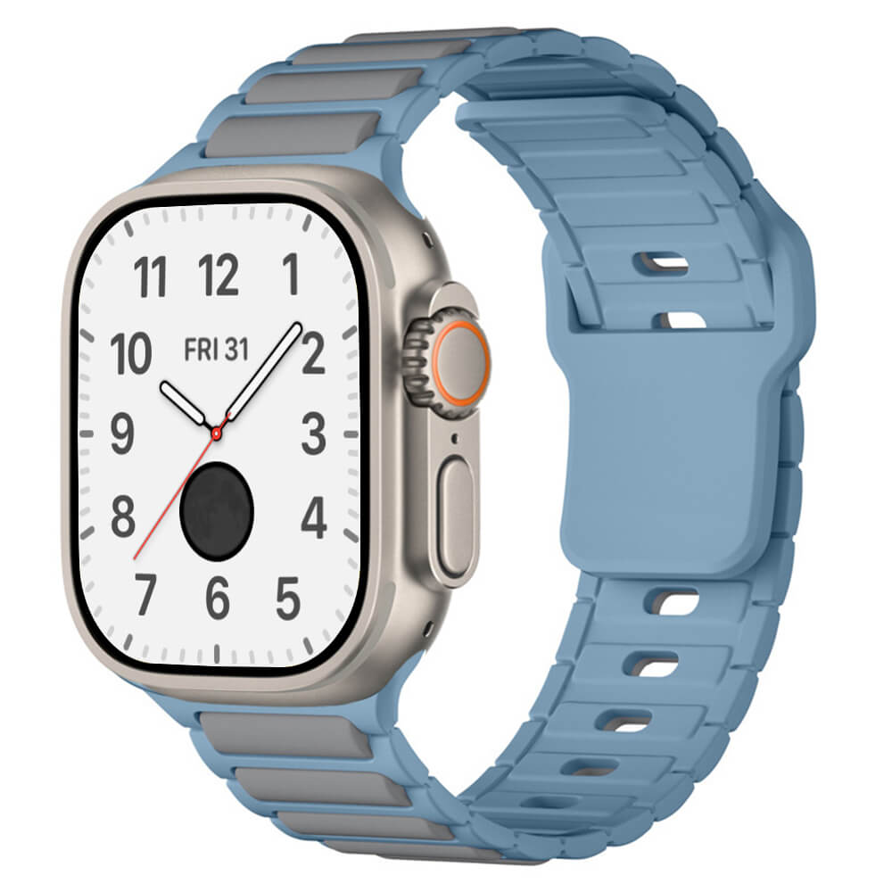 Premium Stripes Sporty Silicone Band For Apple Watch Ultra