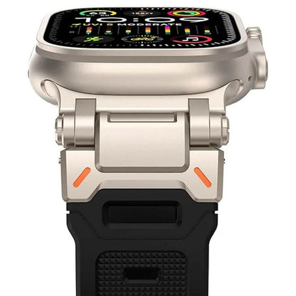 Rugged Stainless Steel Silicone Strap For Apple Watch Ultra