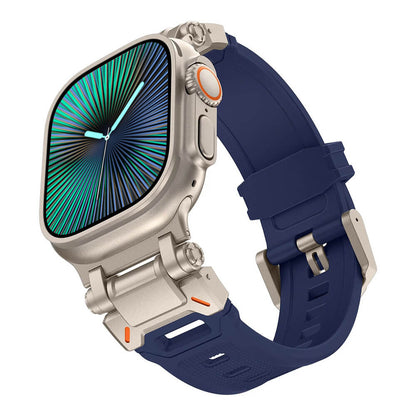 Rugged Stainless Steel Silicone Strap For Apple Watch Ultra