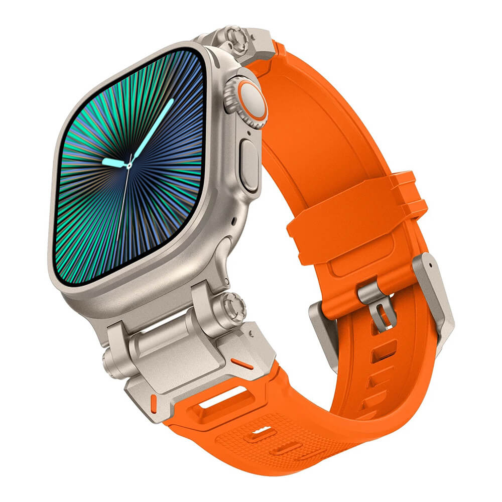 Rugged Stainless Steel Silicone Strap For Apple Watch Ultra