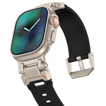 Rugged Stainless Steel Silicone Strap For Apple Watch Ultra
