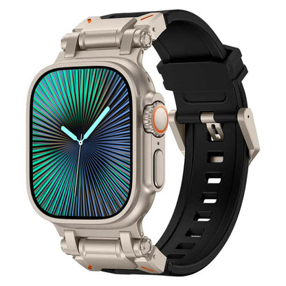 Rugged Stainless Steel Silicone Strap For Apple Watch Ultra