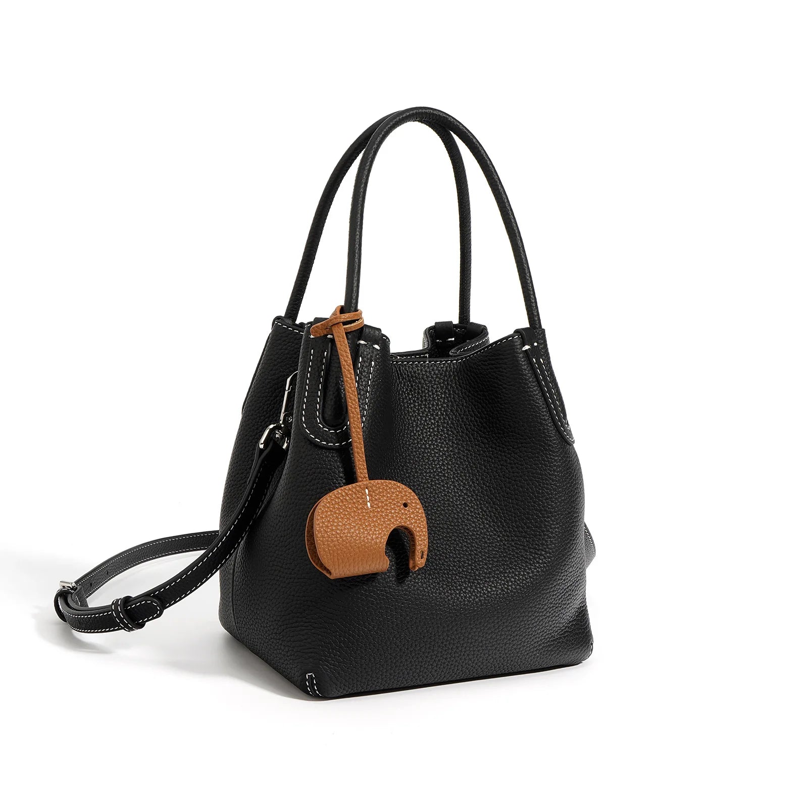 Variant image for Leather Crossbody Bucket Bag for Women - Stylish Commuter Accessory-5