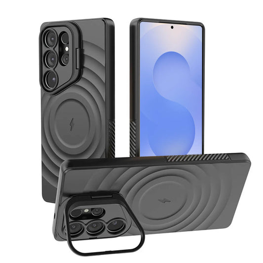 Shockproof Camera Lens Stand Case For Galaxy S25 With MagSafe 