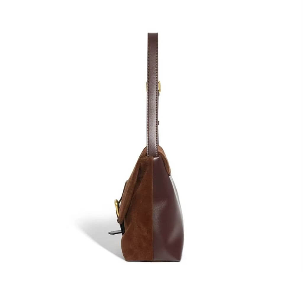 Vintage Suede Leather Shoulder Handbag for Women – Commute | Pejayz