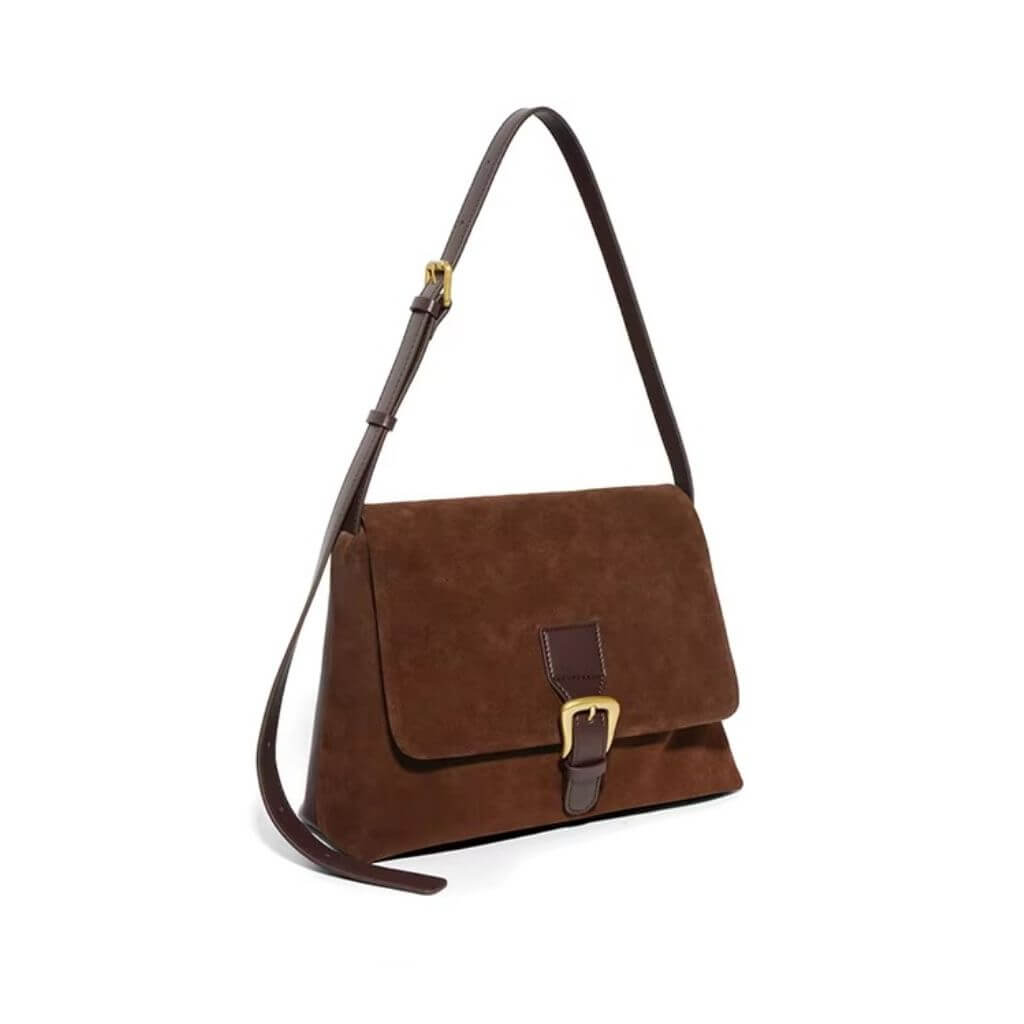Vintage Suede Leather Shoulder Handbag for Women – Commute | Pejayz