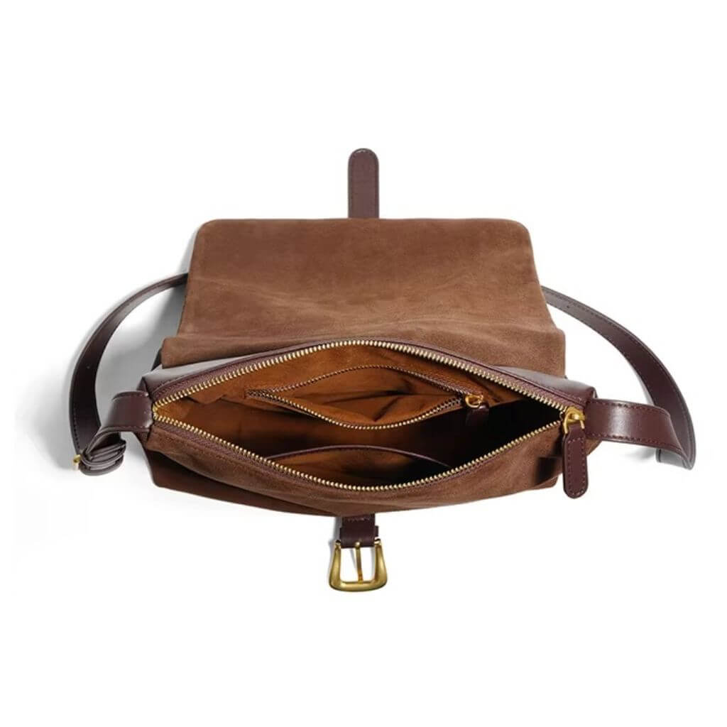 Vintage Suede Leather Shoulder Handbag for Women – Commute | Pejayz