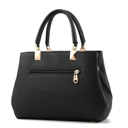 Elegant Black PU Leather Handbags with Shoulder Strap UK