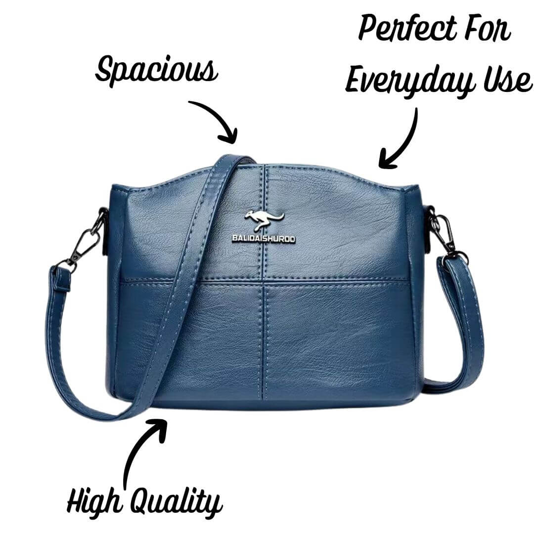 Trendy Leather Small Crossbody Tote Bag For Women