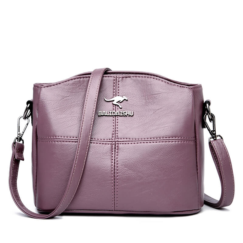 Trendy Leather Small Crossbody Tote Bag For Women
