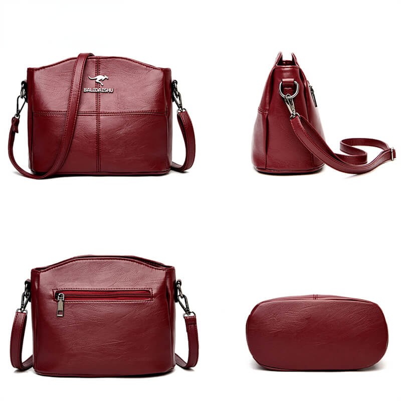 Trendy Leather Small Crossbody Tote Bag For Women