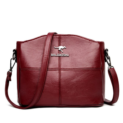 Trendy Leather Small Crossbody Tote Bag For Women