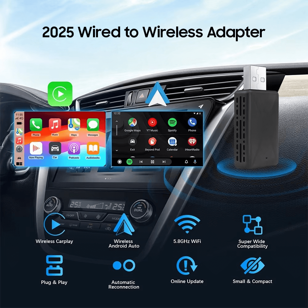 Wireless CarPlay & Android Auto Adapter 2in1 Smart Dongle | Pejayz