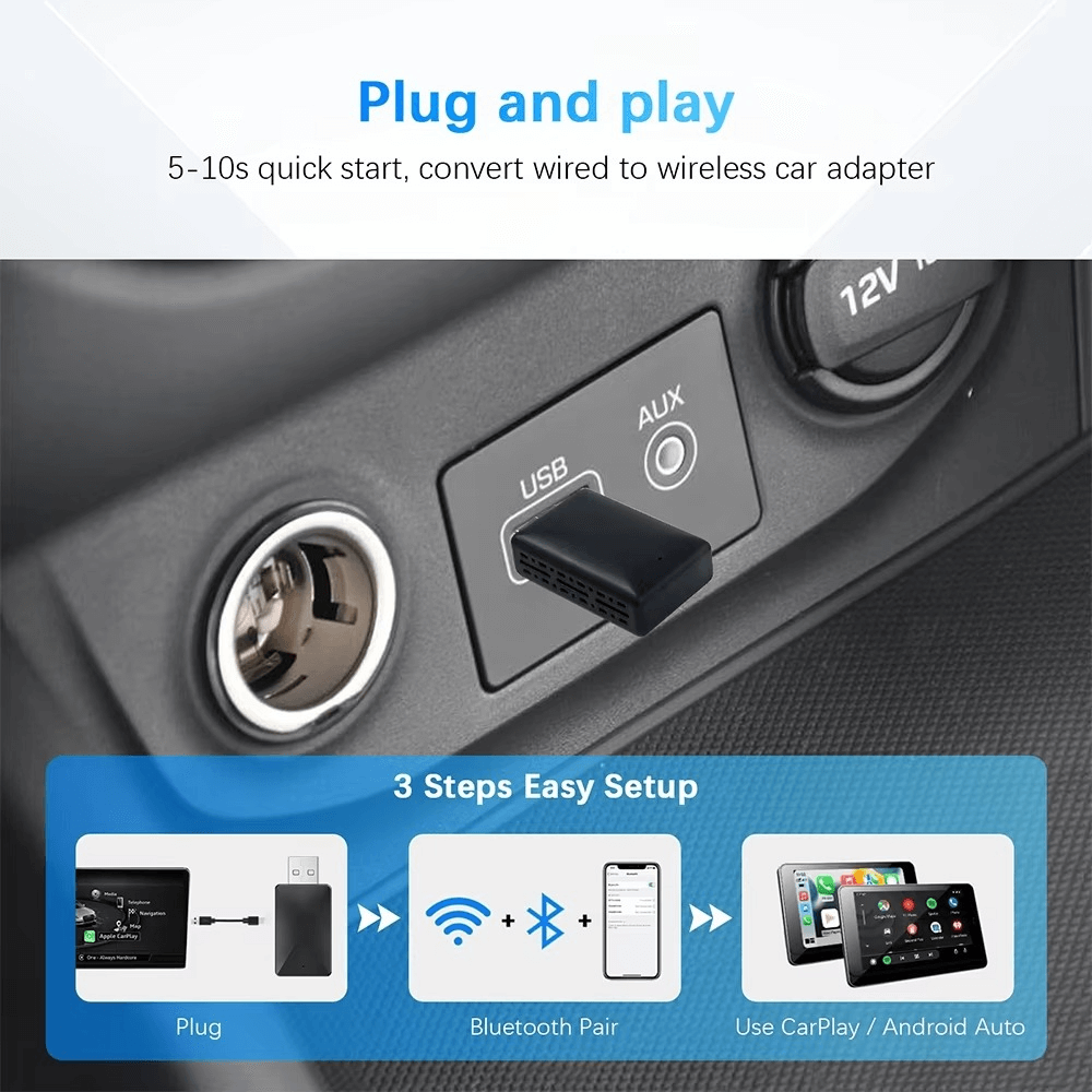 Wireless CarPlay & Android Auto Adapter 2in1 Smart Dongle | Pejayz