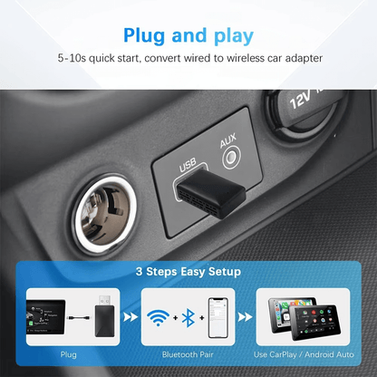 Wireless CarPlay & Android Auto Adapter 2in1 Smart Dongle | Pejayz