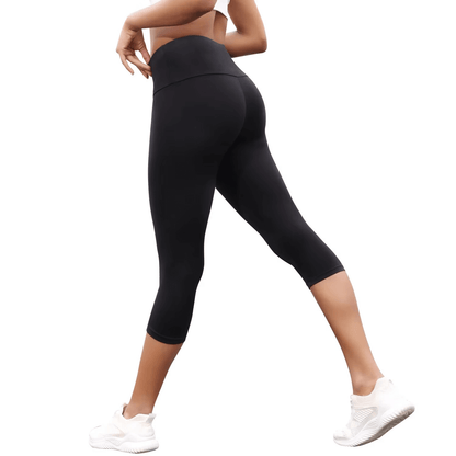 Womens High Waisted Capri Pants Super Soft Tummy Control - Pejayz