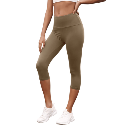 Womens High Waisted Capri Pants Super Soft Tummy Control - Pejayz
