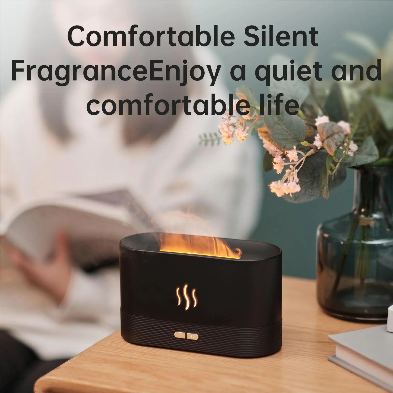 Aroma Diffuser Air Humidifier Ultrasonic Essential Oil Flame Lamp - Pejayz