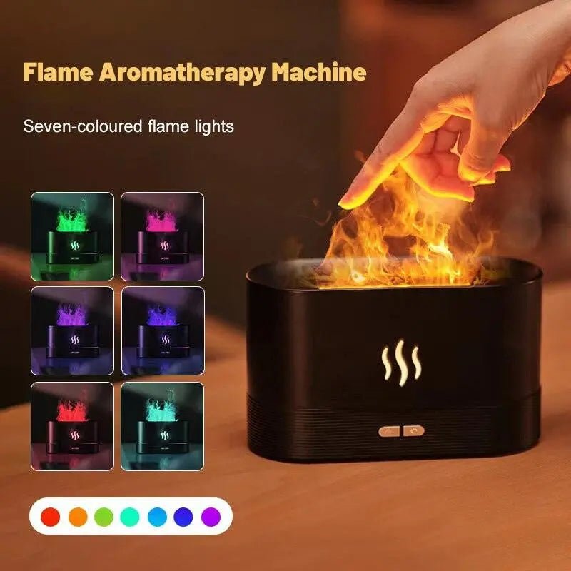 Aroma Diffuser Air Humidifier Ultrasonic Essential Oil Flame Lamp - Pejayz