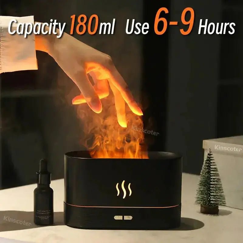 Aroma Diffuser Air Humidifier Ultrasonic Essential Oil Flame Lamp - Pejayz