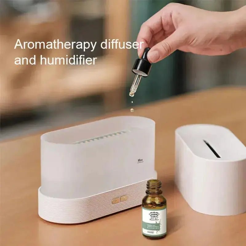 Aroma Diffuser Air Humidifier Ultrasonic Essential Oil Flame Lamp - Pejayz
