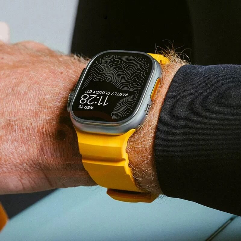  Premium Sports Silicone Band For Apple Watch Ultra With Buckle