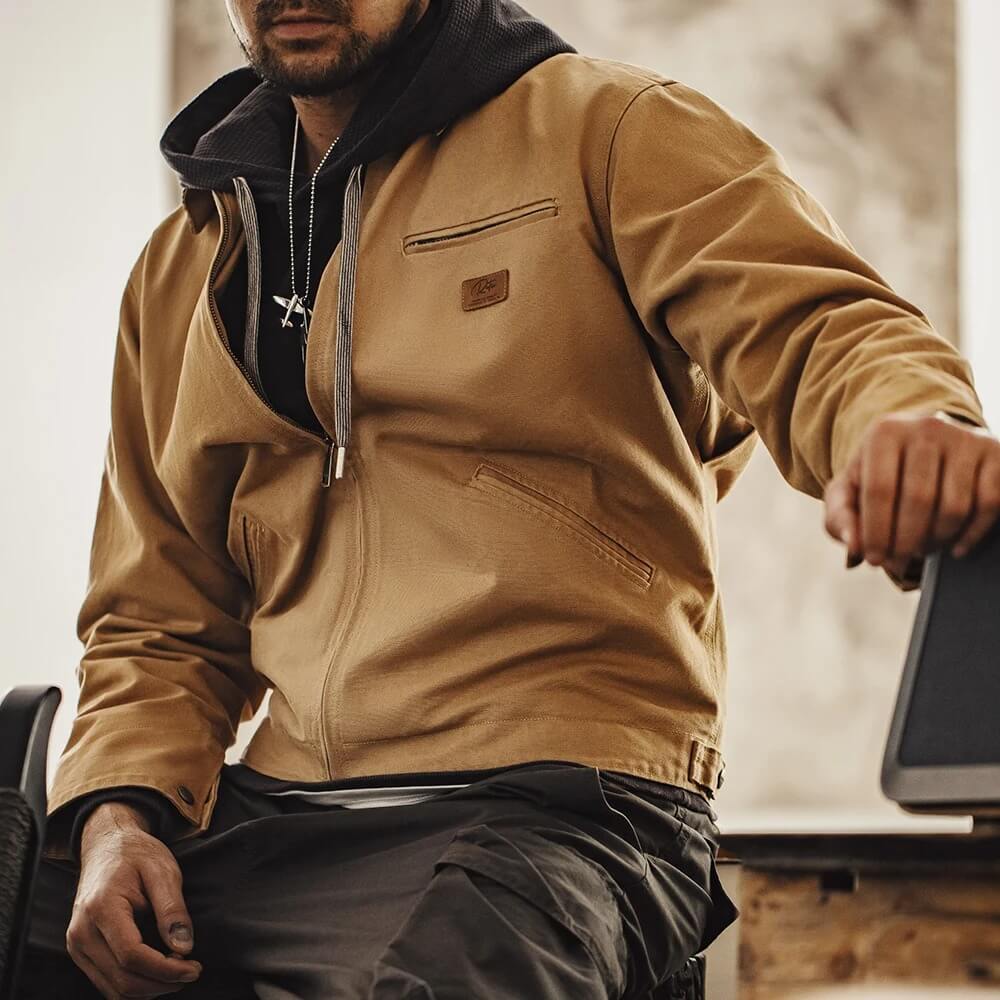 Retro Canvas Detroit Jacket For Men