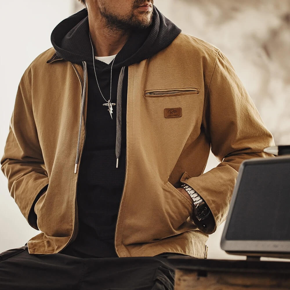 Retro Canvas Detroit Jacket For Men