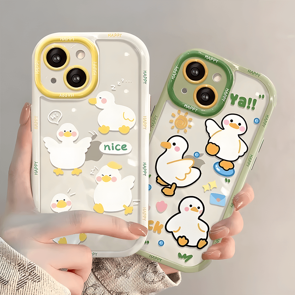 Cute Cat Animal Phone Case Silicone Soft Cover For iPhone 16 & 15 Pro