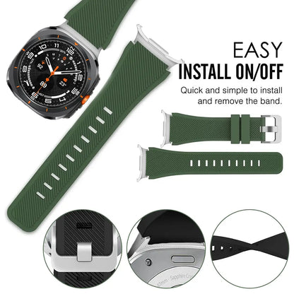 Samsung Galaxy Watch Ultra Strap Premium Stripes Silicone | Pejayz