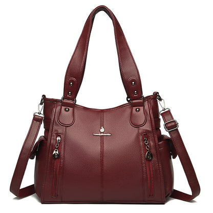 Soft Leather Tote Crossbody Bag - Pejayz