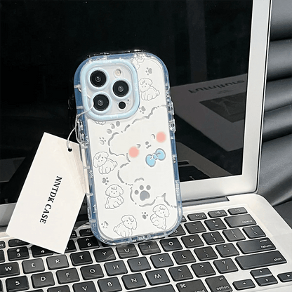 Cute Cat Animal Phone Case Silicone Soft Cover For iPhone 16 & 15 Pro
