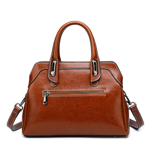 Handbag for Women Oil Wax Cowhide Top Handle & Crossbody Bag - Pejayz