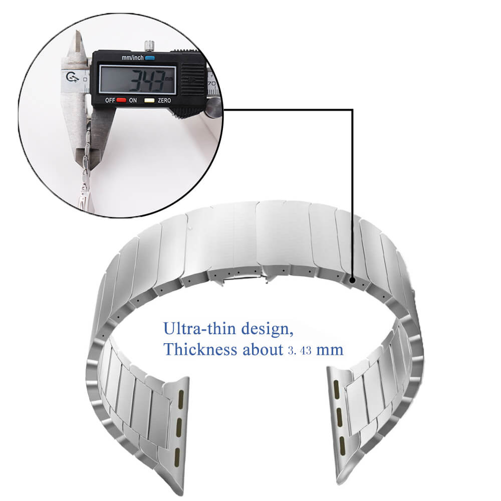Premium Stainless Steel Strap For Apple Watch Metal Link Bracelet