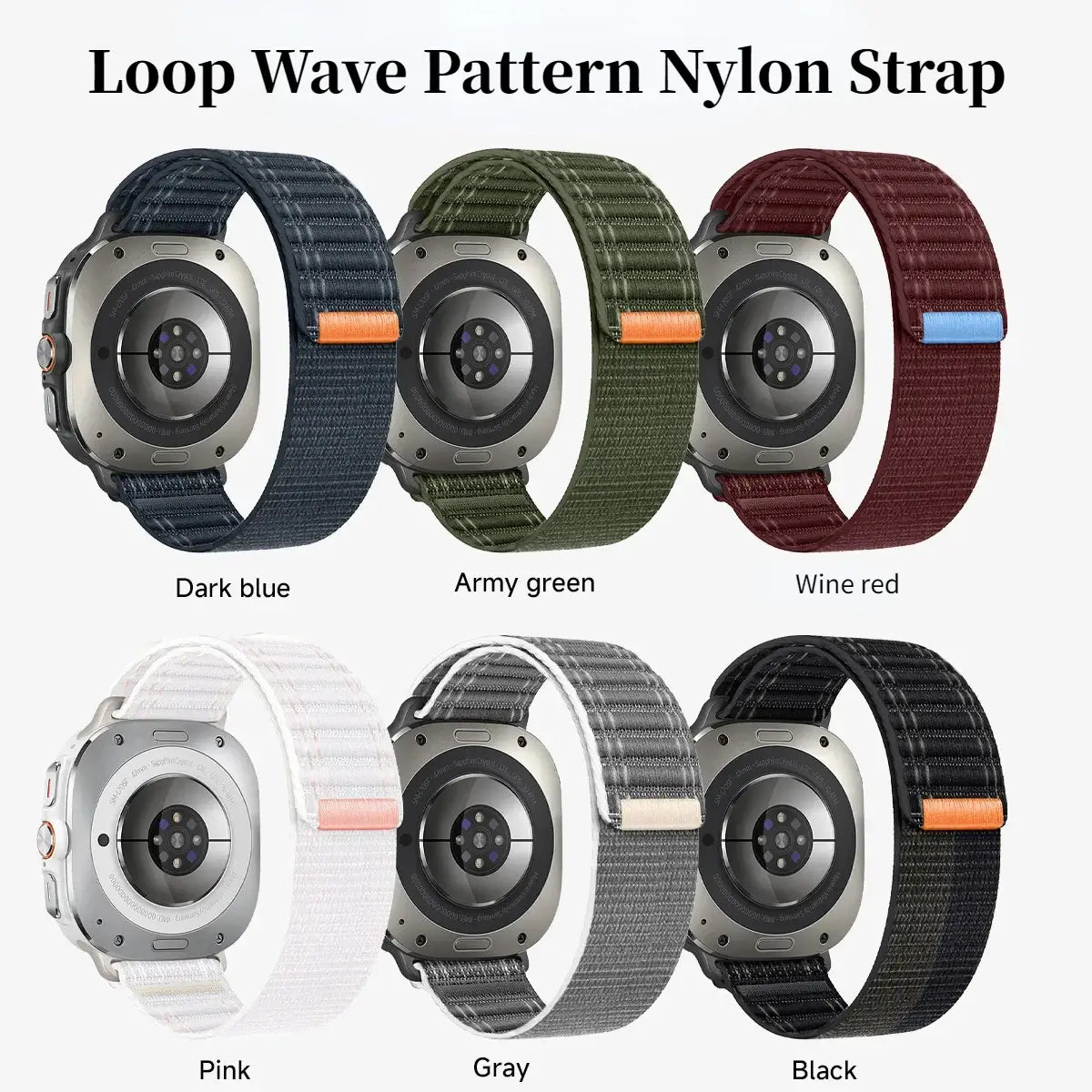 Wave Pattern Nylon Loop Strap For Samsung Galaxy Watch Ultra