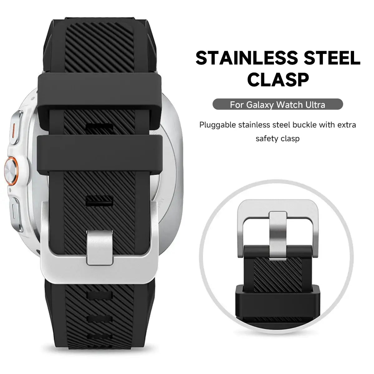 Samsung Galaxy Watch Ultra Strap Premium Stripes Silicone | Pejayz