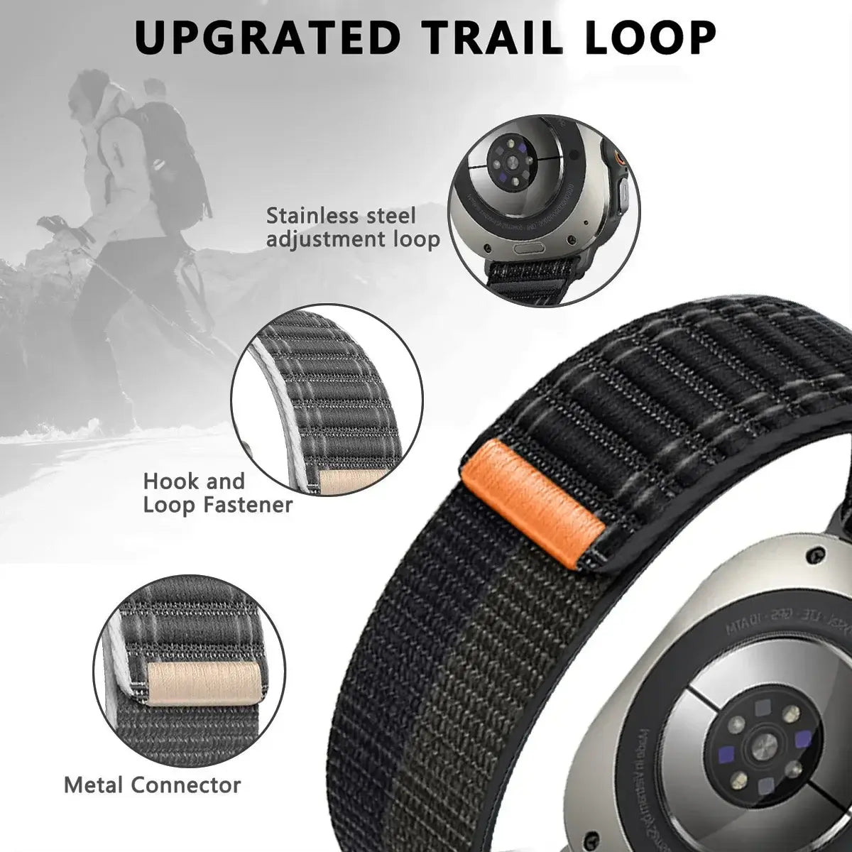 Wave Pattern Nylon Loop Strap For Samsung Galaxy Watch Ultra