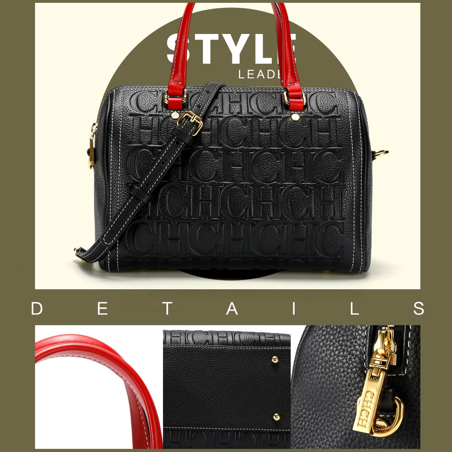 Black Cow Leather Shoulder Tote Bags – Women's Handbags UK