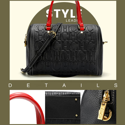 Black Cow Leather Shoulder Tote Bags – Women's Handbags UK