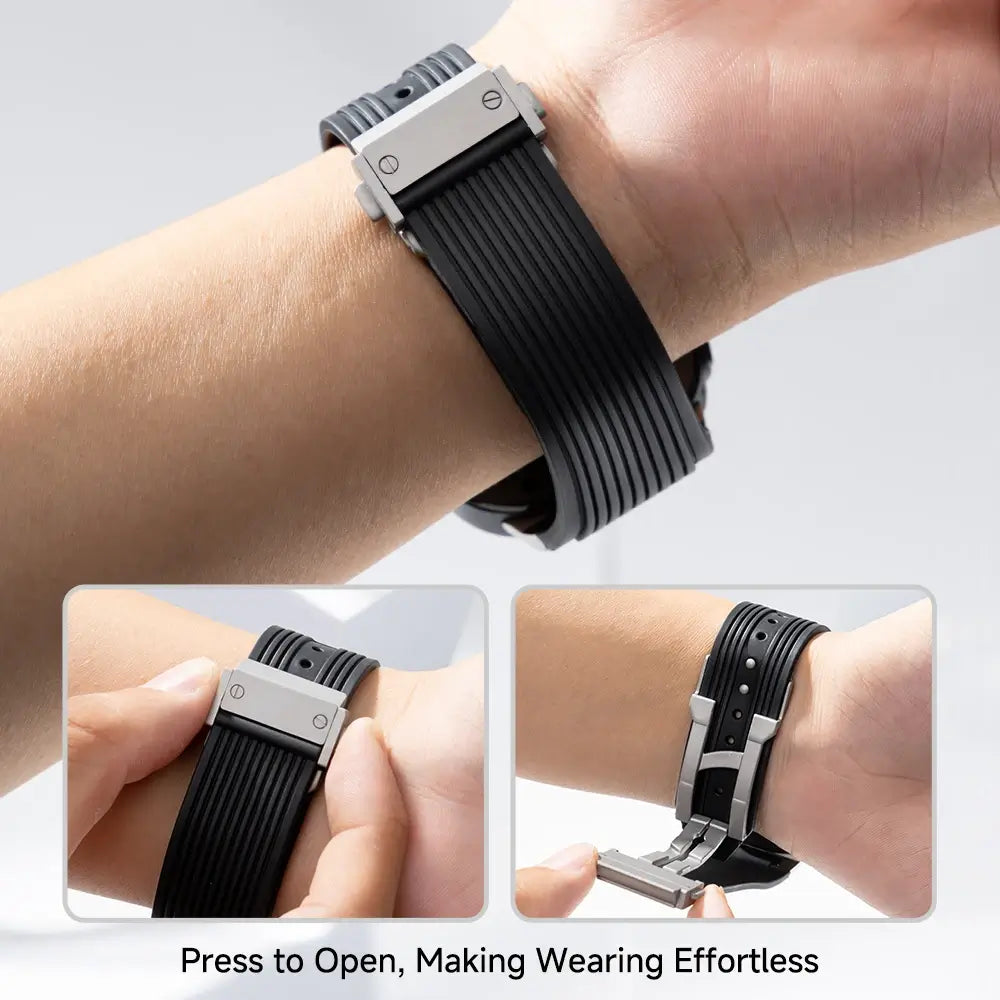 Samsung Galaxy Watch Ultra Strap Stainless Steel Silicone | Pejayz