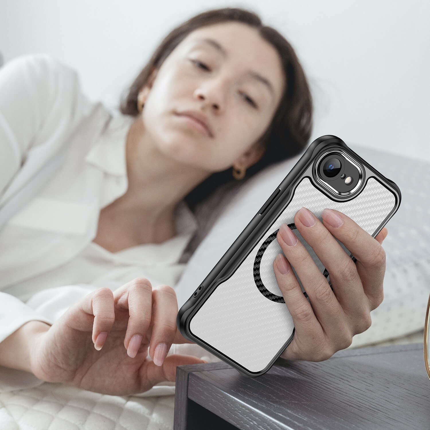 iPhone 16e Case – Carbon Fiber Shockproof Cover | Pejayz