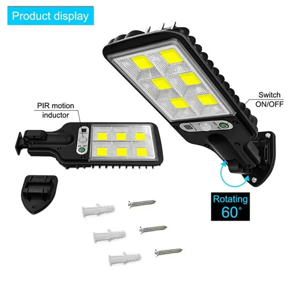 Solar Outdoor LED Wall Lamp With Motion Sensor