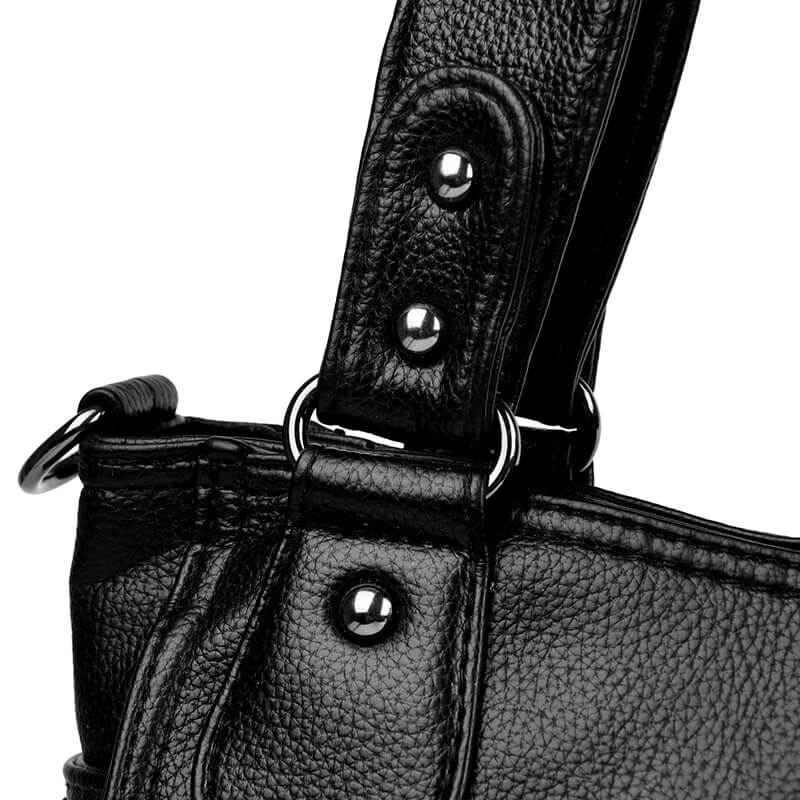 Soft Leather Tote Crossbody Bag - Pejayz