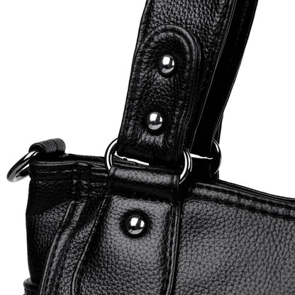 Soft Leather Tote Crossbody Bag - Pejayz