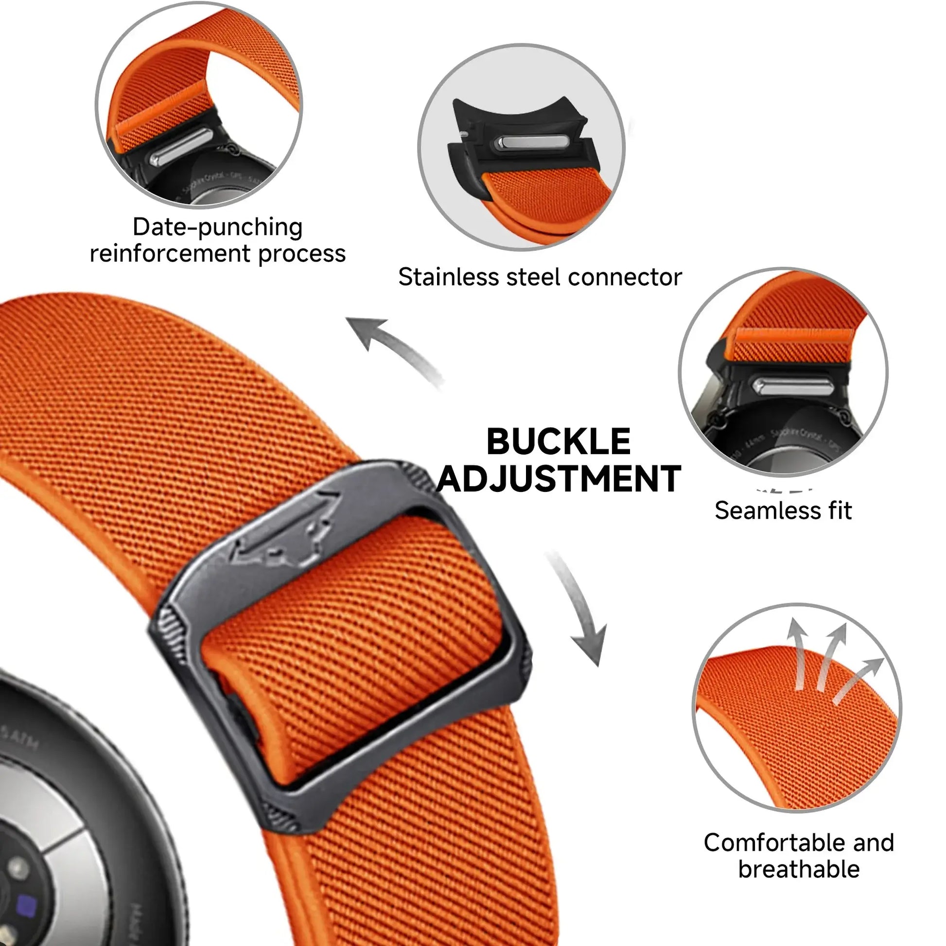 Elastic Nylon Band For Samsung Galaxy Watch 7